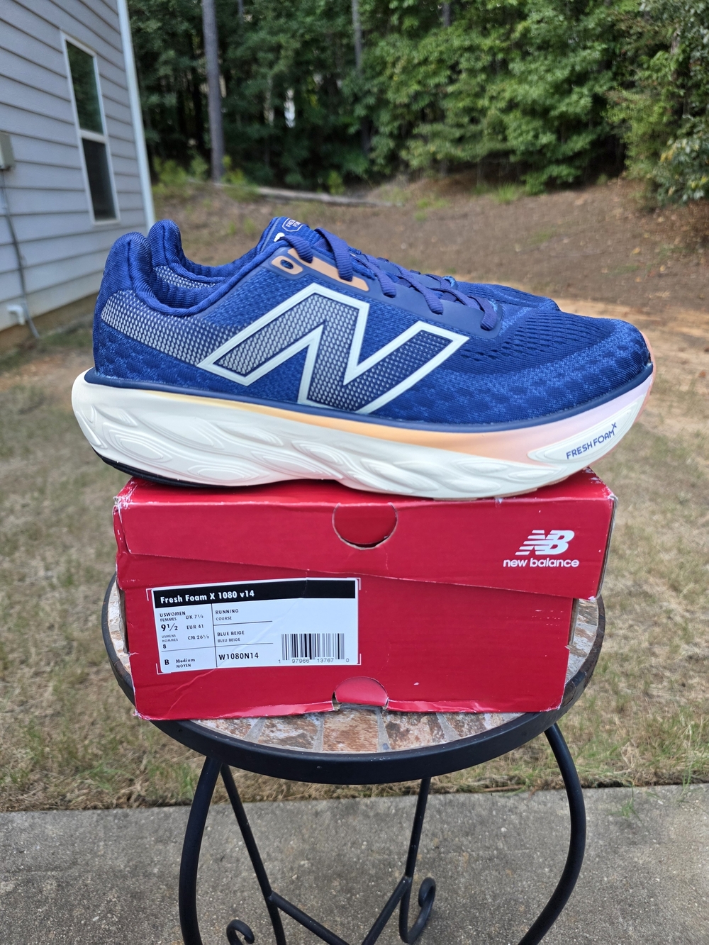 New Balance Fresh Foam X 1080 v14 W1080N14 Inkwell Running Shoe Women Sz 9.5 Box